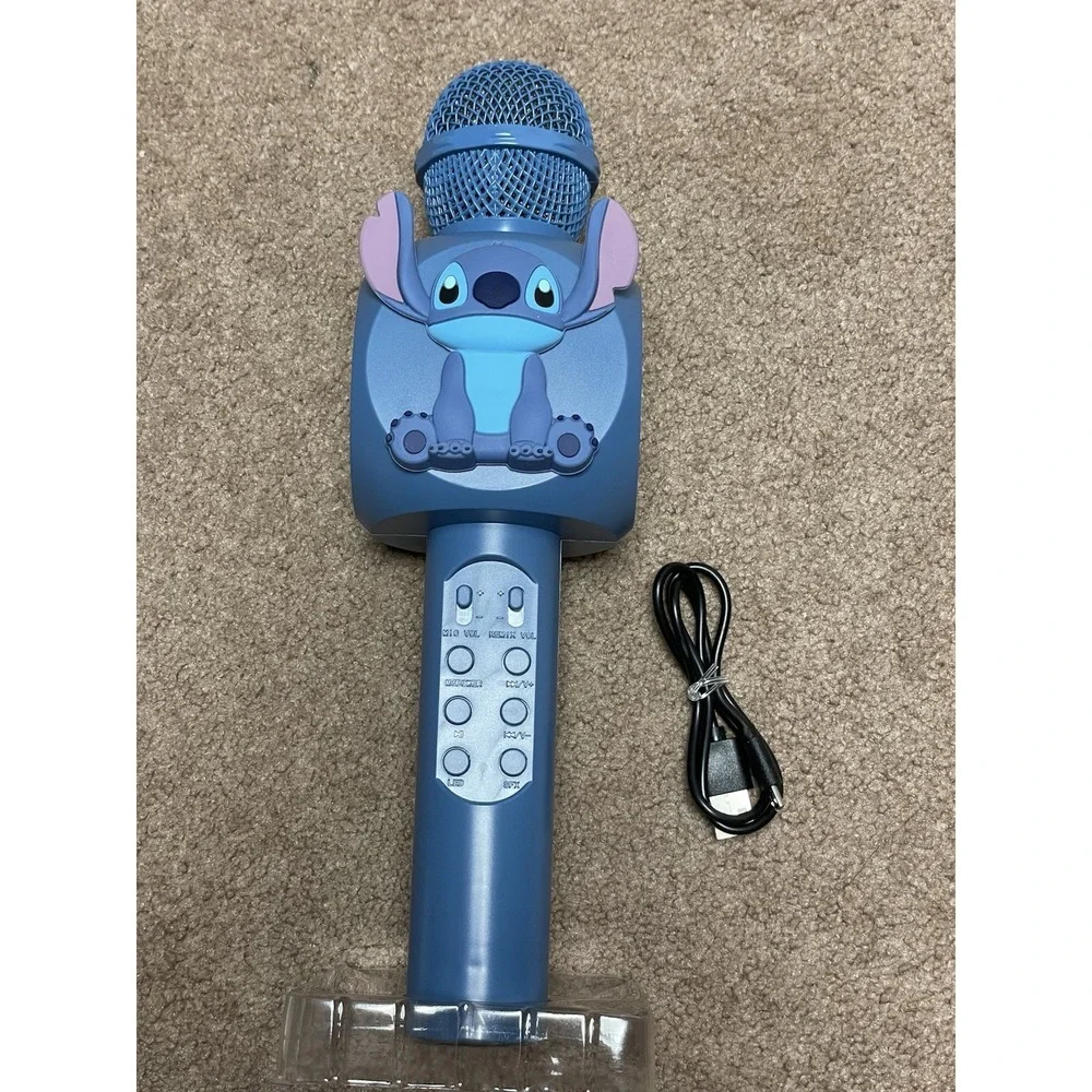 Disney Stitch Bluetooth LED Karaoke Wireless‎ Microphone New In box Color Change